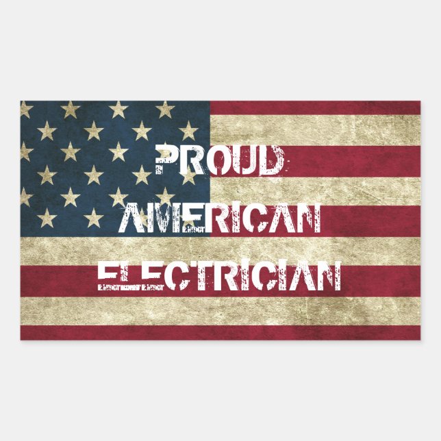 Proud American Electrical Sticker (Vorderseite)