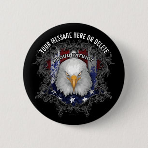 Proud American Patriot Button