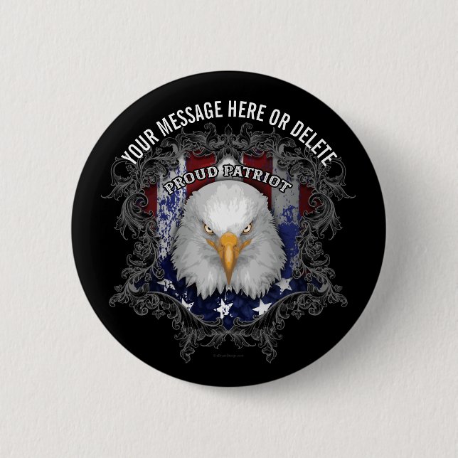 Proud American Patriot Button (Vorderseite)