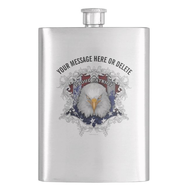 Proud American Patriot Flask Flachmann (Vorderseite)