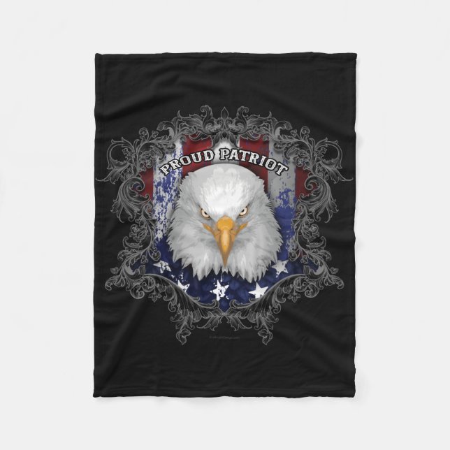 Proud American Patriot Fleecedecke (Vorderseite)