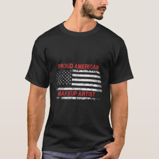 Proud American Patriotic USA Flag Geschenk Makeup  T-Shirt