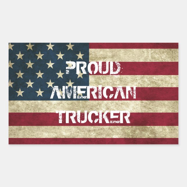Proud American Trucker Sticker (Vorderseite)