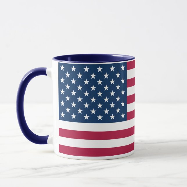 Proud Americans | Large 15 oz American Flag Mug (Gauche)