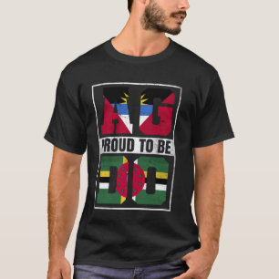 Proud Antiguan Dominica Mix Antigua und Dominica H T-Shirt