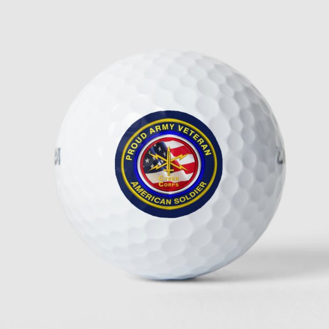 Proud Army Cyber Corps Veteran Golfball (Vorderseite)