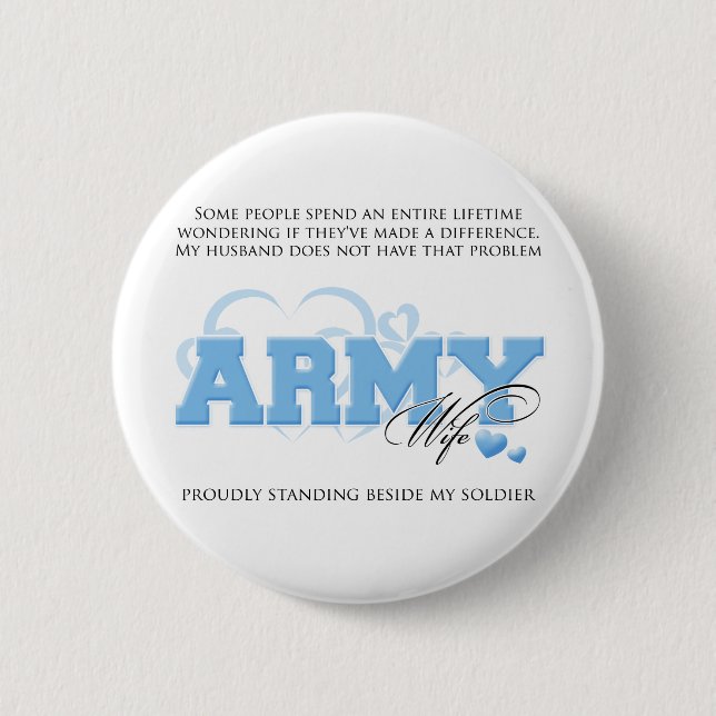 Proud ARMY Ehefrau Button (Vorderseite)