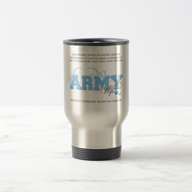 Proud ARMY Ehefrau Reisebecher (Mittel)