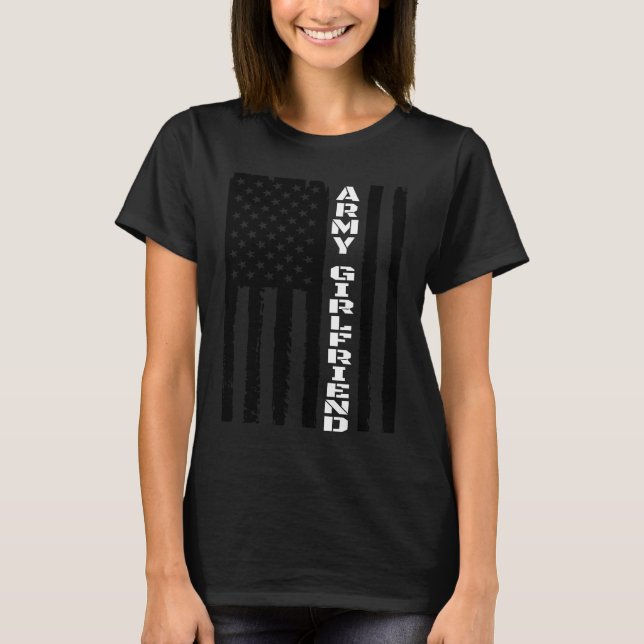 Proud Army Girlfriend - Military Girlfriend Vetera T-Shirt (Vorderseite)