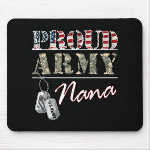 Proud Army Nana American Flag Veteran Militär Mousepad
