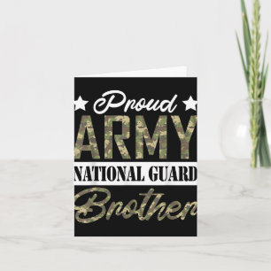 Proud Army National Guard Brother Military Family Karte