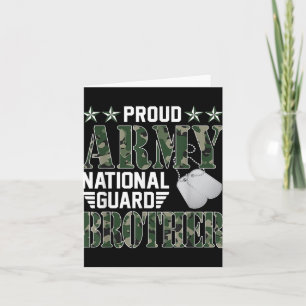 Proud Army National Guard Brother Military Family Karte