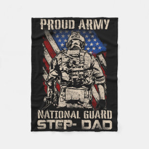 Proud Army National Guard Step-dad Shirt Veteranen Fleecedecke