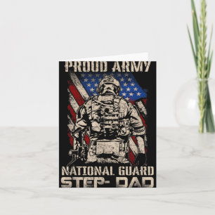 Proud Army National Guard Step-dad Shirt Veteranen Karte