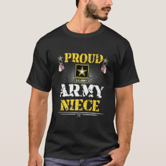 Proud Army Niece Shirt Militär Familienveteran Pri