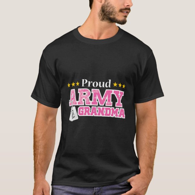 Proud Army Oma Usa Militär Oma T-Shirt (Vorderseite)