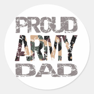 Proud Army Papa Runder Aufkleber
