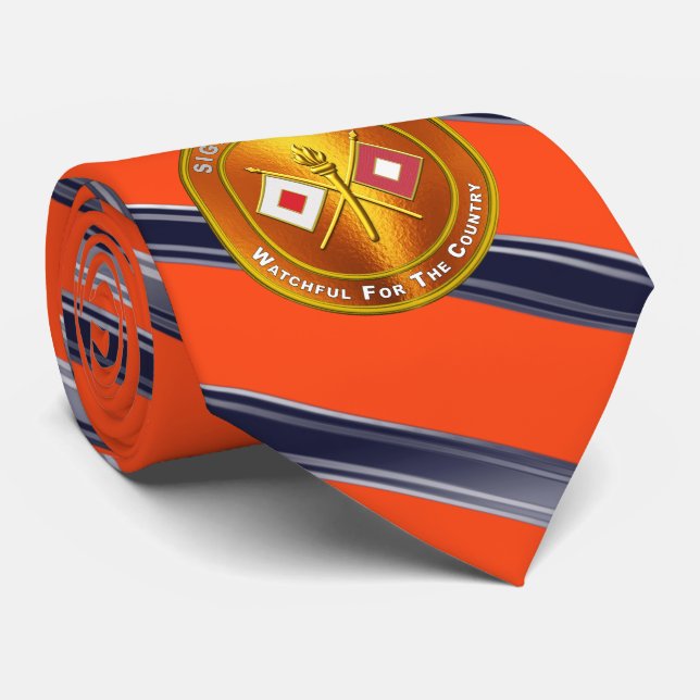 Proud Army Signal Corps Veteran Neck Tie Krawatte (Gerollt)