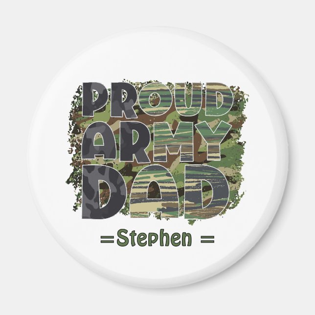 Proud Army Vater Camouflage Design Magnet (Vorne)
