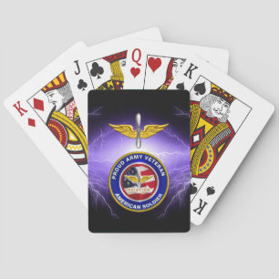 Proud Army Veteran Aviation Black Lightning Spielkarten