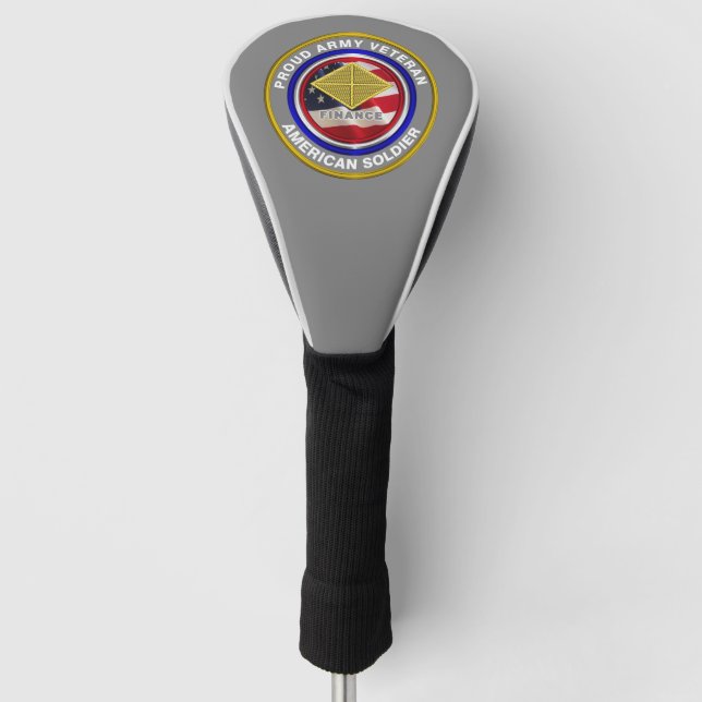 Proud Army Veteran Finance Corps Golf Headcover (Vorderseite)