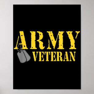Proud Army Veteran Shirt Militärischer Stolz T Shi Poster