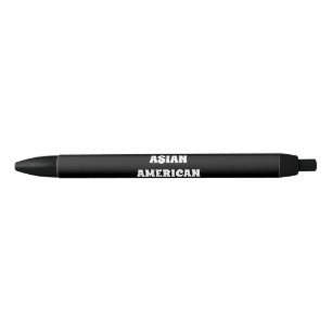 Proud Asian American Girl, Schwarz-weiß Black Ink  Kugelschreiber