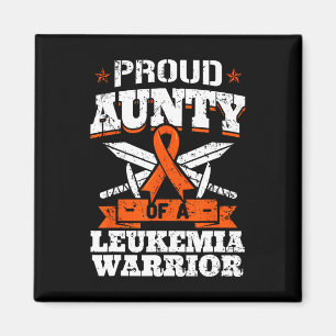 Proud Aunty of a Leukemia Warrior Tia Awareness Bl Magnet