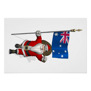 Proud Aussie Santa Claus Poster