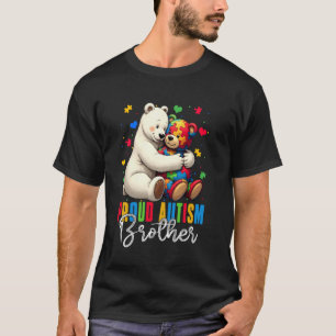 Proud Autism Brother Bären Autismus Bewusstsein So T-Shirt