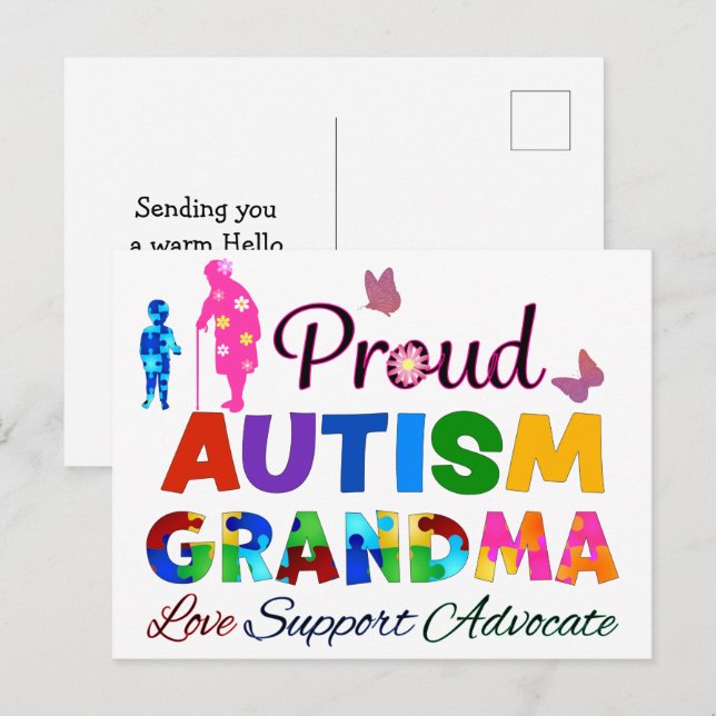 Proud Autism Grandma Postkarte (Vorne/Hinten)