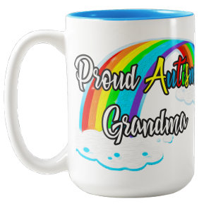 Proud Autism Grandma Zweifarbige Tasse