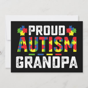 Proud Autism Grandpa Awareness Autistic Family Einladung