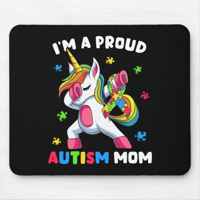 Proud Autism Mama Dab Dance Mousepad (Vorne)