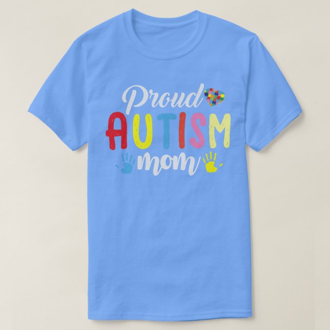 Proud Autism Mom - Autism Puzzle Awareness ADHD Au T-Shirt (Design vorne)