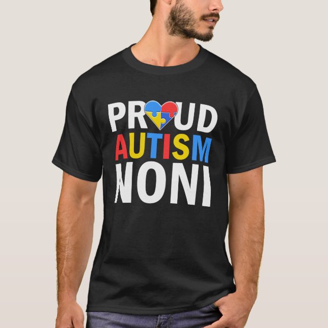 Proud Autism Noni  Rainbow Autism Awareness T-Shirt (Vorderseite)