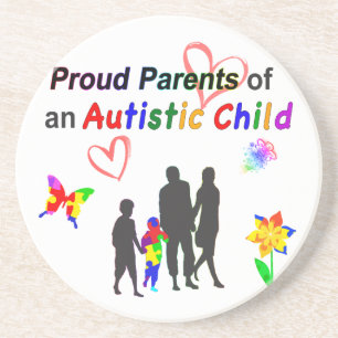 Proud Autism Parents Sandstein Untersetzer