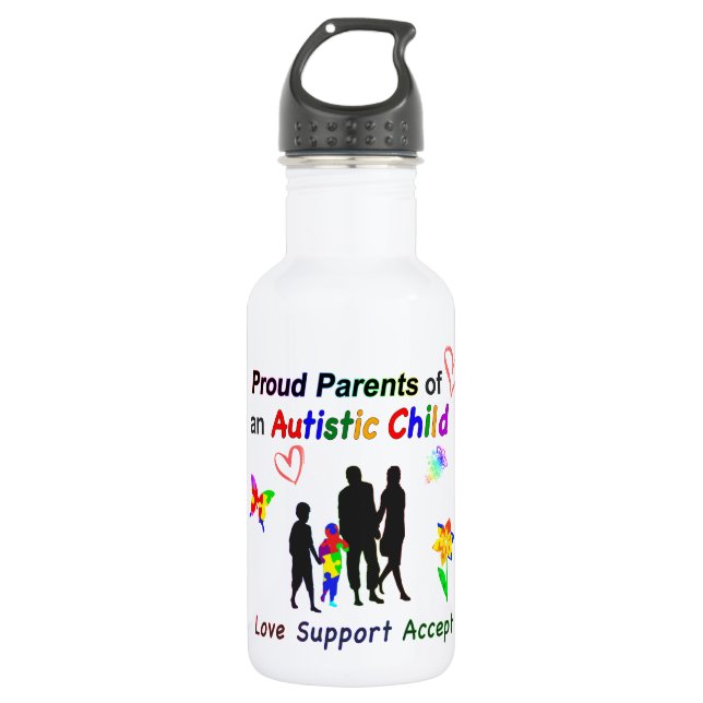 Proud Autism Parents Trinkflasche (Vorderseite)