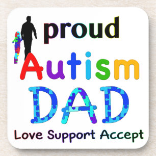 Proud Autism Vater Getränkeuntersetzer