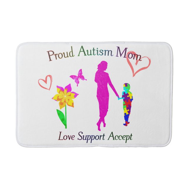 Proud-Autismus-Mama Badematte (Vorderseite)