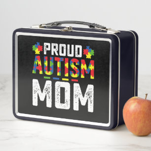 Proud Autismus Mama Bewusstsein Autistische Famili Metall Brotdose