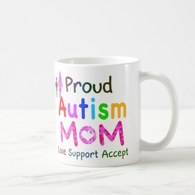 Proud-Autismus-Mama Kaffeetasse (Rechts)