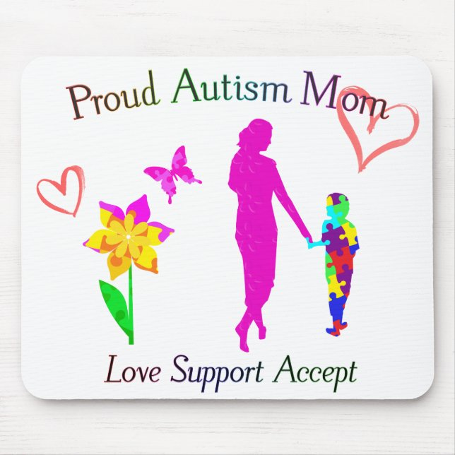 Proud-Autismus-Mama Mousepad (Vorne)