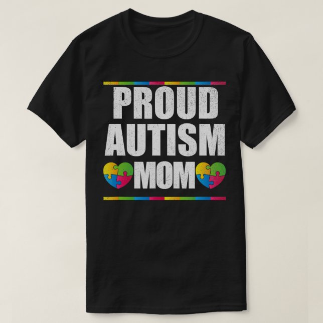 Proud Autismus Mama Mutter des Autistischen Kindes T-Shirt (Design vorne)
