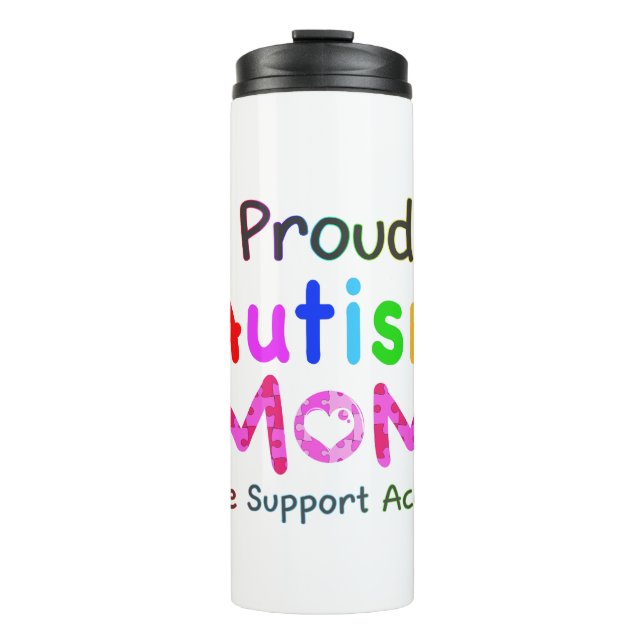 Proud-Autismus-Mama Thermosbecher (Vorderseite)