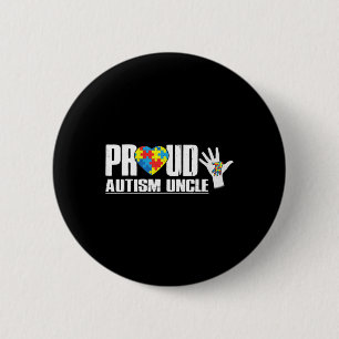 Proud Autismus Onkel Vater Herzautismus Bewusstsei Button