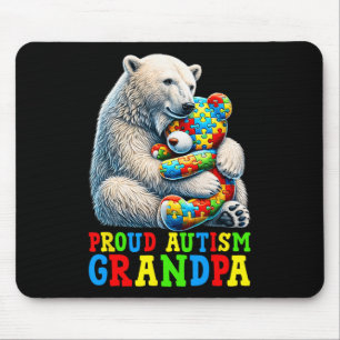 Proud Autismus Opa Bären Autismus Bewusstsein Auti Mousepad