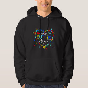 Proud Autismus Tante Herz Puzzle Autismus Bewussts Hoodie