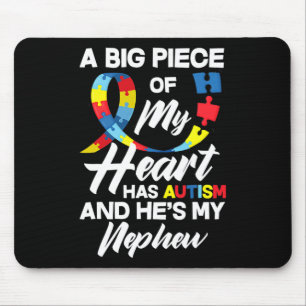 Proud Autismus Tante Onkel Autistic Nephew Autism  Mousepad