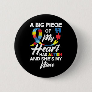 Proud Autismus Tante _ Onkel Autistic Niece Autism Button